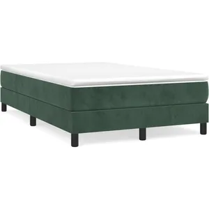 vidaXL Cadre de lit Vert foncé 120x200 cm Velours pas cher