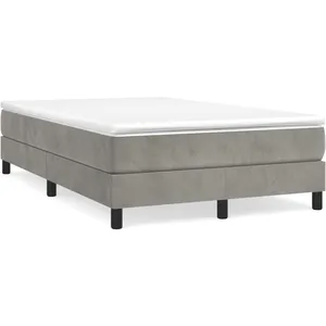 Cadre de lit sans matelas gris clair 120x200 cm velours vidaXL pas cher