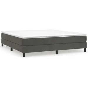 Comparateur de prix : vidaXL Cadre de lit Gris foncé 180 x 200 cm Velours