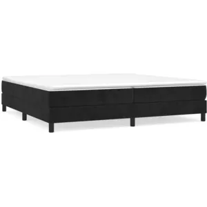 Comparateur de prix : Vidaxl - Sommier à ressorts de lit Noir 200x200 cm Velours Black