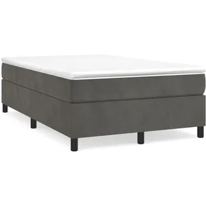 vidaXL Bedframe zonder matras 120x200 cm fluweel donkergrijs3121109 pas cher
