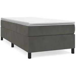 vidaXL Cadre de lit Gris foncé 80x200 cm Velours pas cher