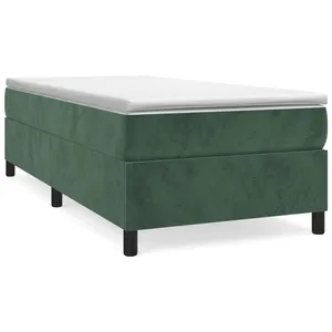 vidaXL Cadre de lit Vert foncé 80x200 cm Velours pas cher
