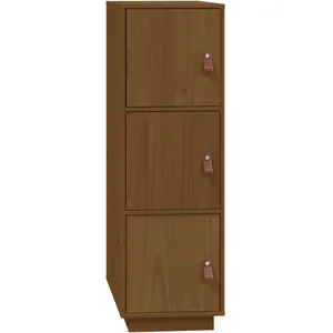 vidaXL Buffet haut Marron miel 34x40x108,5 cm Bois massif de pin