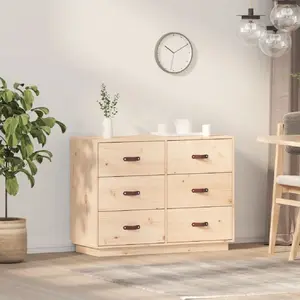 vidaXL Buffet 100x40x75 cm Bois massif de pin pas cher