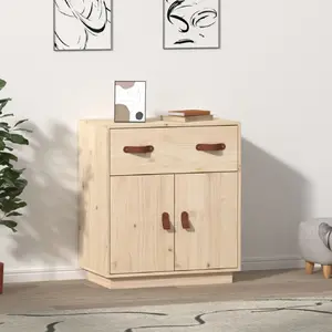 vidaXL Buffet 65,5x40x75 cm Bois massif de pin pas cher