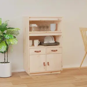 vidaXL Buffet haut 67x40x108,5 cm Bois massif de pin pas cher