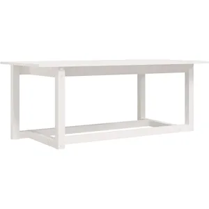 Comparateur de prix : vidaXL Table basse Blanc 110x55x45 cm Bois massif de pin
