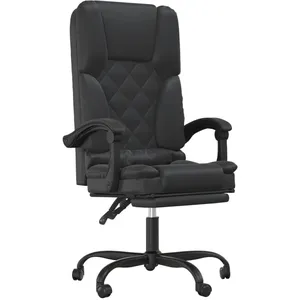 Comparateur de prix : vidaXL Vidaxl Fauteuil De Massage Inclinable De Bureau Noir Similicuir