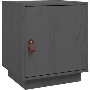 Comparateur de prix : vidaXL Table de chevet Gris 40x34x45 cm Bois de pin solide