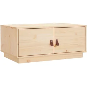 vidaXL Table basse 80x50x35 cm Bois massif de pin pas cher