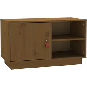 vidaXL Meuble TV Marron miel 70x34x40 cm Bois de pin massif pas cher