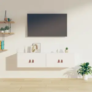 Comparateur de prix : vidaXL Armoires murales 2 pcs Blanc 60x30x30 cm Bois de pin massif