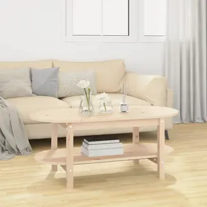 vidaXL Table basse 110x55x45 cm Bois massif de pin pas cher