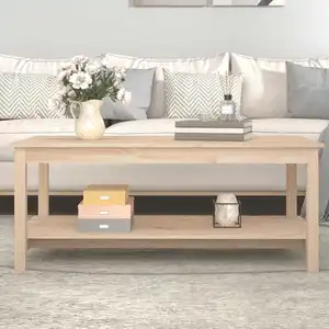 vidaXL Table basse 110x55x45 cm Bois massif de pin pas cher