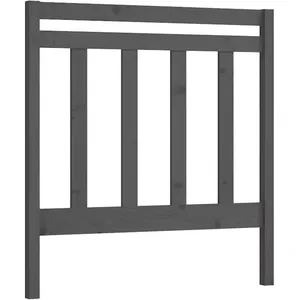 vidaXL Tête de lit Gris 95x4x100 cm Bois massif de pin pas cher