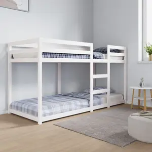 Comparateur de prix : vidaXL Lit superposé Blanc 80x200 cm Bois de pin massif