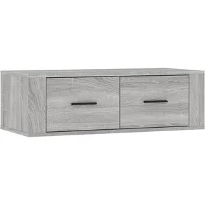 vidaXL Armoire TV suspendue Sonoma gris 80x36x25 cm Bois d'ingénierie pas cher