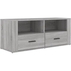 vidaXL Meuble TV Sonoma gris 100x35x40 cm Bois d'ingénierie pas cher