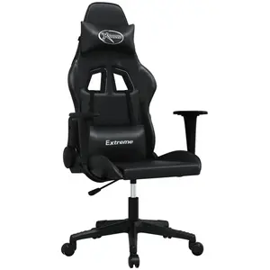 Comparateur de prix : vidaXL Chaise de jeu Noir Similicuir