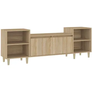vidaXL Meuble TV Chêne sonoma 160x35x55 cm Bois d'ingénierie pas cher
