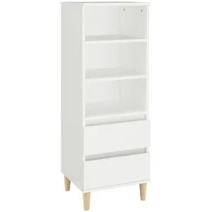 vidaXL Buffet haut Blanc 40x36x110 cm Bois d'ingénierie pas cher