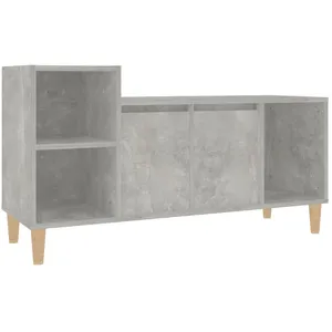 vidaXL Meuble TV Gris béton 100x35x55 cm Bois d'ingénierie pas cher
