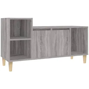 vidaXL Meuble TV Sonoma gris 100x35x55 cm Bois d'ingénierie pas cher