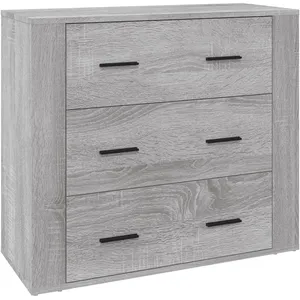 vidaXL Buffet Sonoma gris 80x33x70 cm Bois d'ingénierie