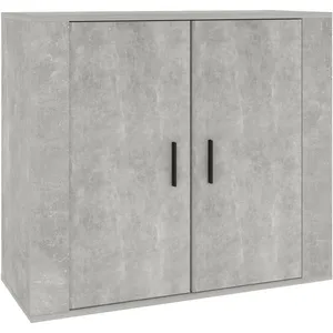 vidaXL Buffet Gris béton 80x33x70 cm Bois d'ingénierie pas cher