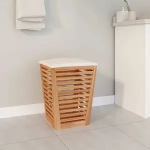 Comparateur de prix : vidaXL Tabouret de salle de bain 40,5x40,5x56 cm Bois massif de noyer