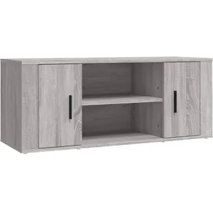 vidaXL Meuble TV Sonoma gris 100x35x40 cm Bois d'ingénierie pas cher