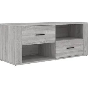 vidaXL Meuble TV Sonoma gris 100x35x40 cm Bois d'ingénierie pas cher