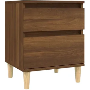 vidaXL Table de chevet Chêne marron 40x35x50 cm pas cher