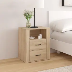 vidaXL Table de chevet Chêne sonoma 50x36x60 cm Bois d'ingénierie pas cher