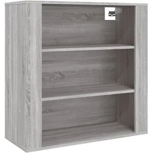 vidaXL Armoire murale Sonoma gris 80x33x80 cm Bois d'ingénierie pas cher