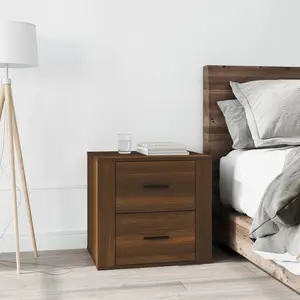 vidaXL Table de chevet Chêne marron 50x39x47 cm pas cher