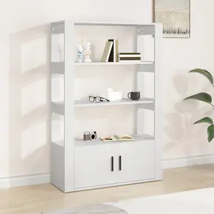 vidaXL Buffet Blanc 80x30x119,5 cm Bois d'ingénierie pas cher