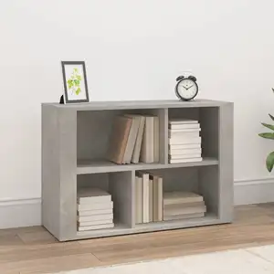 vidaXL Buffet Gris béton 80x30x54 cm Bois d'ingénierie pas cher