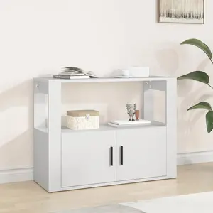 vidaXL Buffet Blanc 80x30x60 cm Bois d'ingénierie pas cher