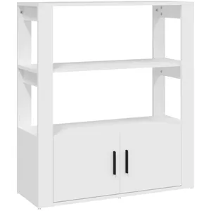 vidaXL Buffet Blanc 80x30x90 cm Bois d'ingénierie pas cher