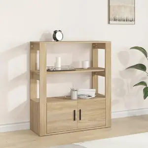 vidaXL Buffet Chêne sonoma 80x30x90 cm Bois d'ingénierie pas cher