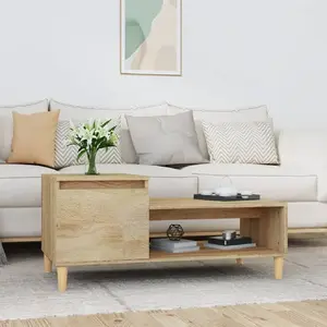 vidaXL Table basse Chêne sonoma 100x50x45 cm Bois d'ingénierie pas cher