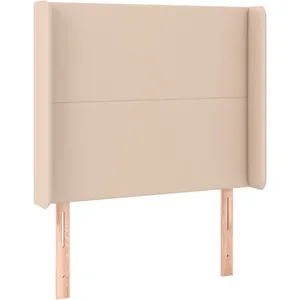 vidaXL Tête de lit avec oreilles Cappuccino 83x16x118/128cm Similicuir pas cher