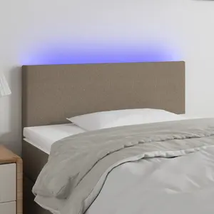 vidaXL Tête de lit à LED Taupe 80x5x78/88 cm Tissu pas cher