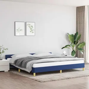 vidaXL Tête de lit avec oreilles Noir 93x16x118/128 cm Tissu pas cher