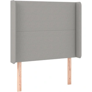 vidaXL Tête de lit avec oreilles Gris clair 103x16x118/128 cm Tissu pas cher