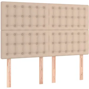 vidaXL Têtes de lit 4 pcs Cappuccino 72x5x78/88 cm Similicuir pas cher