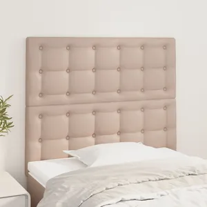 vidaXL Têtes de lit 2 pcs Cappuccino 90x5x78/88 cm Similicuir pas cher