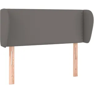 vidaXL Tête de lit avec oreilles Gris 83x23x78/88 cm Similicuir pas cher